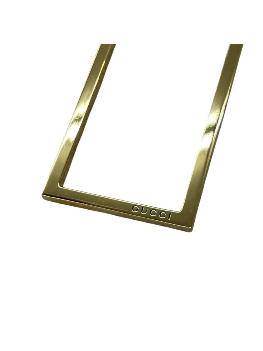 Gucci Large Rectangle Single Earring Gold Accessory Saree